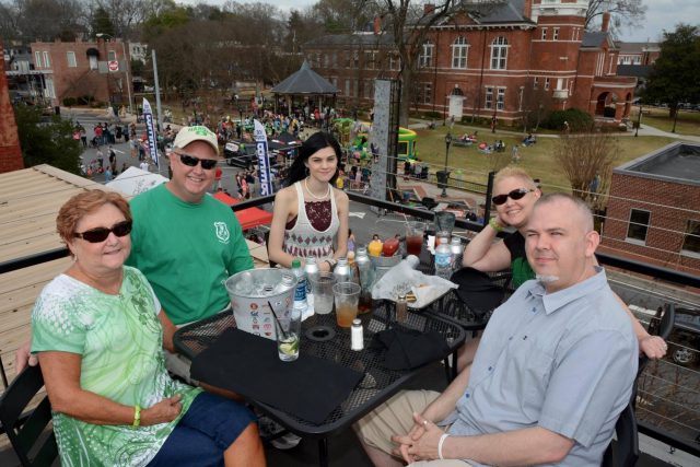 group sitting at table